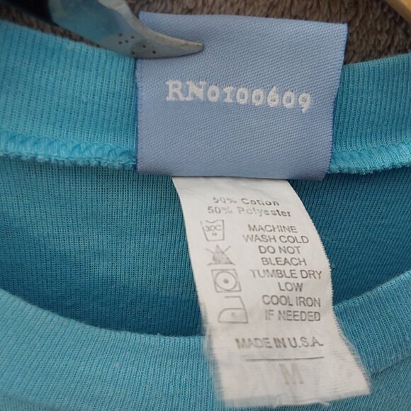 Vintage Teal Curious George Girls Tee – Size M - Picture 2 of 7